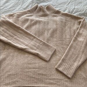 Cozy Tan Knit Sweater